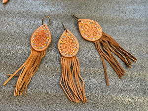 New Custom Luxury Handmade <b>Tooled</b> <b>Leather</b> Tassel Keychains Premium Quality Luxury Designer Genuine <b>Leather</b> Promotional Keyrings - Product Image 5