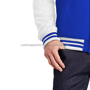 Chaqueta Varsity de Verano Cómoda y de Primera Calidad, de Lana, Resistente al Viento y Transpirable, con Cuello Alto y Logotipo Bordado en la Parte Delantera - Product Image 5