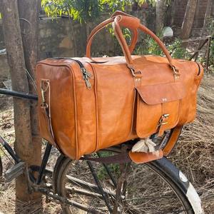 Sac de voyage en cuir personnalisé fait à la main, marron, noir, beige, grand sac de voyage pour homme, sac de week-end en cuir, sac de voyage en cuir - Product Image 4