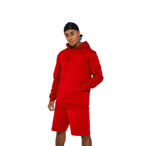 Conjunto de pantalones cortos y sudadera con capucha y logotipo personalizado de chándal de moda para ropa de verano de hombres y mujeres con Impresión digital personalizada - Product Image 1