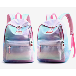 Sac à dos scolaire tendance 2026 pour filles, dégradé de couleurs, antivol, imperméable, en nylon Oxford détachable avec fermeture éclair et motif dessin animé - Product Image 4