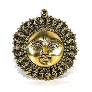 Lujo moderno hecho a mano latón sol escultura Metal artesanía colgante de pared para cumpleaños hogar Oficina positividad - Product Image 2