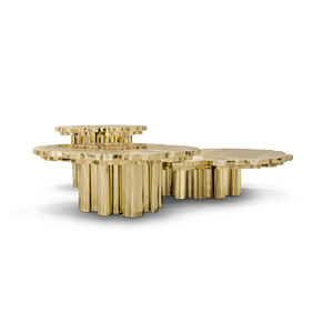 Fortuna Gold Brass Convertible Center <b>Table</b> Handmade Contemporary Farmhouse Design Durable Living Room Entry Home Furniture - Product Image 4