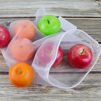 Sac filet portable en nylon écologique, tailles et compartiments personnalisables, lavable, recyclable, multi-usages, pour emballage promotionnel de cosmétiques