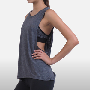 Camiseta sin mangas de mujer transpirable de secado rápido respetuosa con el medio ambiente de algodón de punto de calidad superior con servicio OEM - Product Image 5