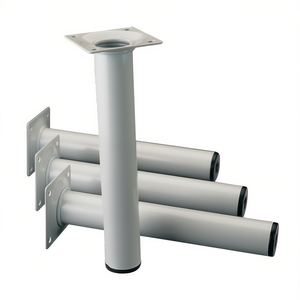 ELEMENT SYSTEM 30 mm High White Furniture Leg with 800 mm Mounting <b>Plate</b>-Pack of 4 for Shelving Units - Product Image 3