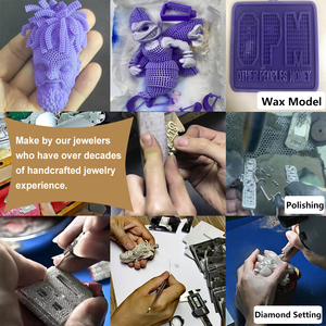 RB Gems Factory Bijoux en argent pour hommes personnalisés Pendentif en diamant de laboratoire Moissanite VVS glacé avec logo Hip Hop Passes Diamond Tester - Product Image 3