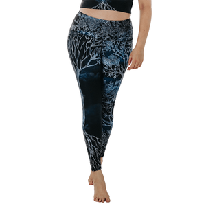 Venta al por mayor personalizado raíz para levantarse impreso Yoga Leggings cintura alta ecológico nuevo y ropa activa moda gimnasio Leggings para mujeres - Product Image 1