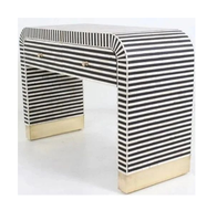Meuble en incrustation d'os Table Console artisanale Meuble en incrustation ethnique Table Console artisanale Table Console de luxe Travail d'incrustation