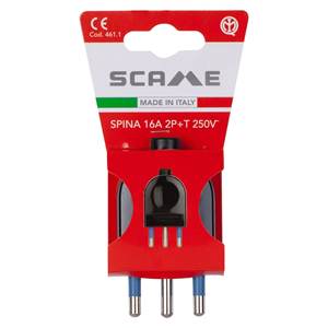 Cable Eléctrico Estándar Italiano 2P+T 16A, Adaptador y Conector de Cable Axial en Negro PP0461 1R - Product Image 2