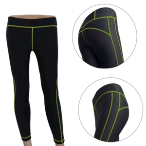 Pantalones de Yoga Unisex Chic Performance Transpirable Secado rápido Protección UV Alta calidad Negro Verde Cintura media Estampado Spandex/Nylon - Product Image 1