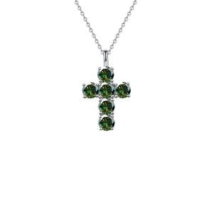 Collier pendentif croix en moissanite pour homme et femme, style hip-hop, plaqué platine, argent sterling, taille brillant, bijoux de mariage - Product Image 5