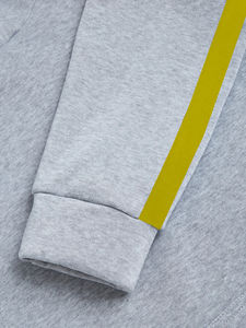 2025เสื้อมีฮู้ดแฟชั่นสำหรับผู้ชายชุดกีฬากลางแจ้งแนวสตรีทผู้ชายมีฮู้ดขอบสีเหลืองเสื้อฮู้ดอบอุ่นฤดูใบไม้ร่วงและฤดูหนาวสีน้ำเงินเข้มสีเทาดำ - Product Image 3