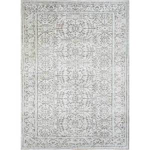 Tapis en laine noué à la main vert vintage, grand rectangle, motif médaillon puzzle, pour entrée, chambre, couloir, tapis de chambre Pae-201 - Product Image 1