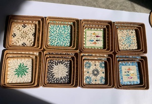 Natural Rattan Serving <b>Tray</b> Eco-Friendly High Quality Handicrafts Mother of Pearl Inlay <b>Tray</b> From Wholesale Vietnam - Product Image 3