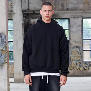 Sudadera con Capucha de Forro Polar Grueso, Corte Cuadrado, Estilo Oversize, Personalizada y de Alta Calidad para Hombre, Ropa de Invierno con Características de Secado Rápido y Resistencia al Viento - Product Image 6