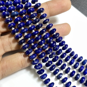 Factory Price Smooth Rondelle Shape Lapiz Lazuli Beads Natural Blue Gemstone for Jewelry - Product Image 3