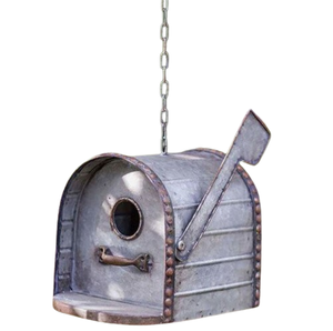 Casa de pájaros más vendida, decoración de jardín, casa de pájaros galvanizada, jardinería, fabricante líder, exportadores, casa de pájaros de Metal - Product Image 4