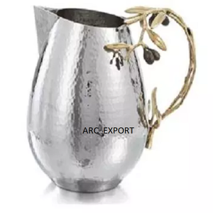 Ensemble de décoration dernier cri de 2 pots à fleurs galvanisés de tailles différentes, décoration en métal unique, vase à fleurs standard - Product Image 3