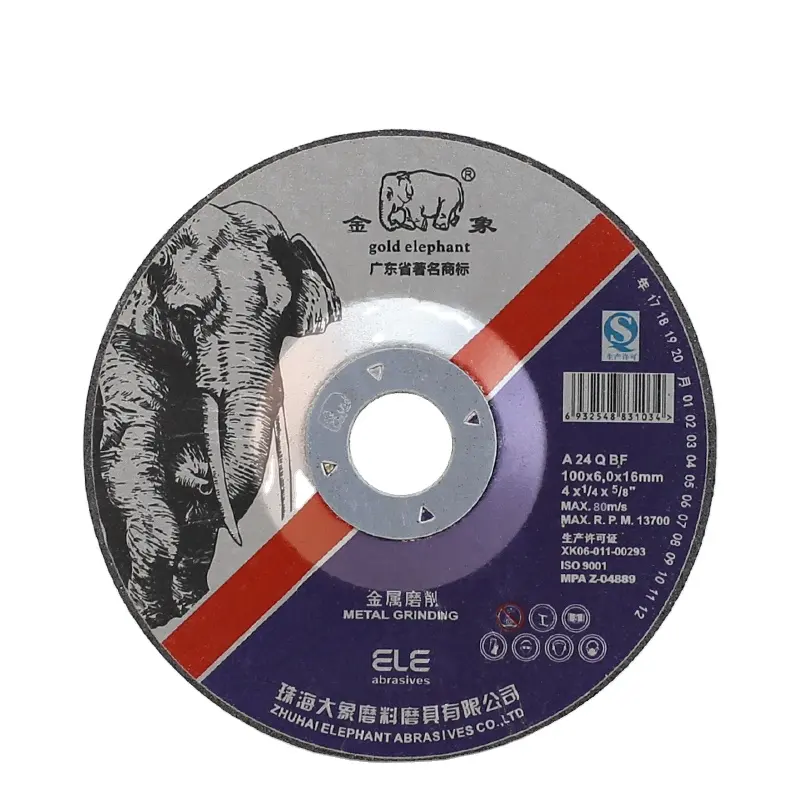 La pietra della mola manuale da 4 pollici dell'elefante d'oro di alta qualità e durevole può essere utilizzata per la macchina da taglio del disco dell'auto