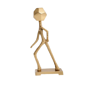 Decoración de Arte Minimalista, Base Metálica, Acabado Dorado, Pájaro Sentado, Artículo Decorativo, Adorno Metálico - Product Image 4