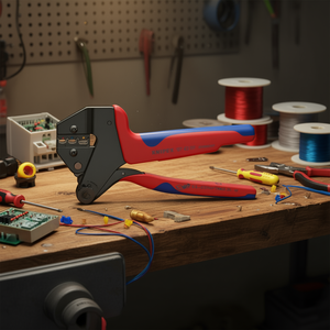 คีมย้ำสายไฟแบบเปลี่ยนหัวได้ของ Knipex คีมย้ำสายไฟแบบขัดเงา คีมย้ำสายไฟแบบหลายส่วนประกอบ คีมย้ำสายไฟแบบระบบจับยึดหลายชิ้นส่วน - Product Image 3