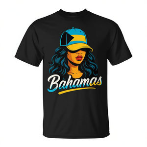 Camiseta con la Bandera de las Bahamas para Mujer, Ropa Promocional con el Vibrante Símbolo Nacional - Product Image 2