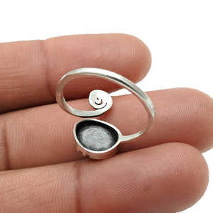 Bague en pierre de grenat, best-seller, ajustable, en argent sterling 925 massif, bijoux faits à la main, style bohème, bague en gros pour elle - Product Image 3