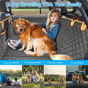 Funda de asiento de <span class=keywords><strong>coche</strong></span> para perros, funda de asiento trasero de fondo duro para perros con protectores de puerta para viajar y acampar - Product Image 5