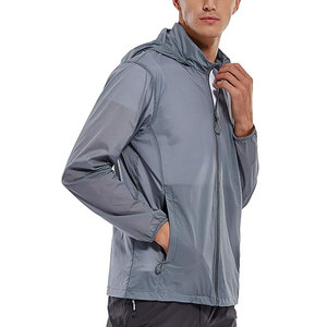 High Quality Men's Hooded Stand Collar <b>Running</b> <b>Jacket</b> Winter Outdoor Breathable Quick Dry Soft <b>Lightweight</b> OEM Service Plus Size - Product Image 2