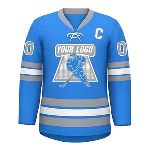 Camiseta de hockey sobre hielo reversible de equipo personalizado al por mayor, ropa de equipo OEM de último estilo con camiseta con logotipo de número - Product Image 1
