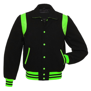 Veste de sport SENSEL SPORTS pour homme, noire et orange, style universitaire, col rabattu, polaire respirante, coupe-vent, style preppy, automne-hiver, décontractée - Product Image 2