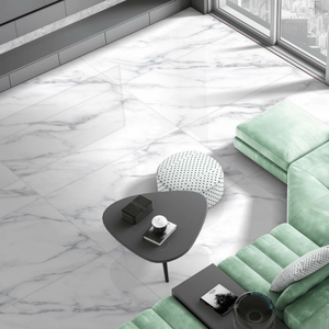 Azulejo de suelo de mármol, azulejo de porcelana de pared y suelo de baño moderno con superficie brillante utilizado para salón, 600x1200mm, color blanco - Product Image 2