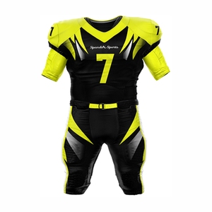 100% maillot de football américain en polyester maille de haute qualité respirant et grande taille longueur des manches courtes imprimé pour l'équipe - Product Image 3