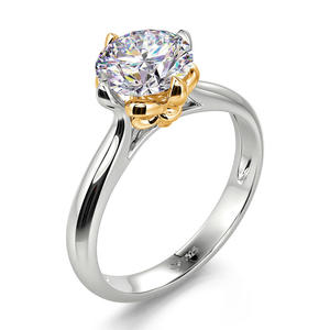 Bague Jeulia Love's Messenger Iris en argent sterling à coupe ronde et grappe de pierres - Product Image 2