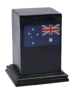 URNE DE CRÉMATION DE LEVAGE DE DRAPEAU MILITAIRE POUR LES CENDRES HUMAINES, URNE DE COFFRET EN BOIS - Product Image 3