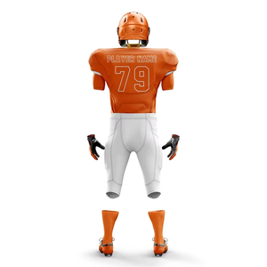 2025 Polyester fait ensemble de Football Design uni fabriqué au Pakistan complet sublimé meilleure vente uniforme maillot de Football américain - Product Image 4