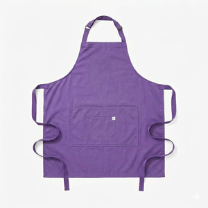 Delantal Personalizado de Lona 100% Algodón Marrón, Impermeable, Resistente al Aceite, con Bolsillos Dobles, Logotipo Bordado Personalizable, Múltiples Opciones de Color - Product Image 1