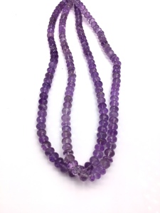 Collier de perles de boule facettées en améthyste naturelle, pierre précieuse de guérison pour la fabrication de bijoux fins - Product Image 6