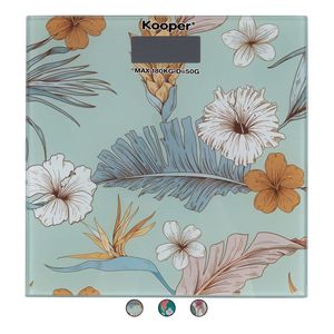 Bilancia Digitale da Bagno Botanico Kooper, Alimentata a Batteria, in Vetro, Meccanica, per Uso Domestico e Personale - Product Image 1