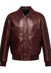 New Mens Vintage Style Genuine Leather Jacket Lightweight Casual Outerwear - Product Image 3