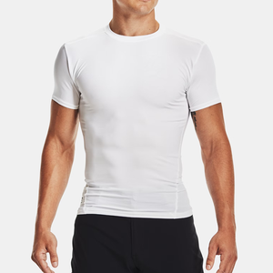 T-shirt de compression de sport hommes tissu extensible à manches courtes vêtements de sport de fitness à séchage rapide - Product Image 1