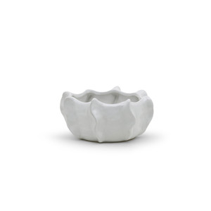 CUB8907WT - ชามเซรามิกสีขาวดีไซน์พิเศษ - 7.5W x 3.5H - Product Image 1