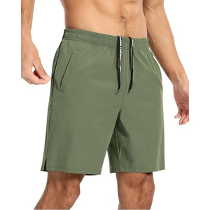 Shorts de bain pour hommes à séchage rapide, cordon de serrage, taille élastique, hydrofuges, protection solaire, poches, pour la plage et la gym - Product Image 5