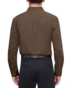 เสื้อเชิ้ตแฟชั่นผู้ชายทรงสลิม ผ้าฝ้าย 100% ระบายอากาศได้ดี ไม่ยับ ซิปหน้า สไตล์ลำลอง ลายเรียบ  ลดราคาพิเศษ 2026 - Product Image 2