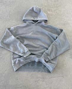 เสื้อฮู้ดดี้ผู้ชายทรงโอเวอร์ไซส์ ผ้าคอตตอน 100% ซันเฟดแบบวินเทจ ล้างสีแบบวินเทจ - Product Image 2