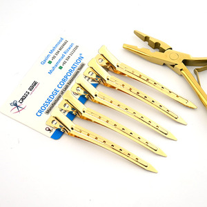 Nouvel arrivage de pinces à coiffer en métal Extensions de cheveux Sections séparées et sécurisées pour une coupe précise des pinces à cheveux en bec de canard - Product Image 5