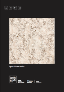 Azulejos de porcelana de calidad superior de 600x600mm, aspecto de mármol brillante con esmalte pulido para el suelo de la sala de estar - Product Image 5