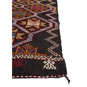 Tapis en laine noués à la main Nuray, motif géométrique Kilim, tissage plat pour la maison, le couloir, le salon, tapis en jute - Pae-4336 Gris Noir - Product Image 4