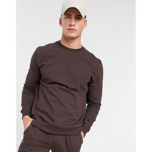 Sudadera informal de peso pesado para hombre con cuello redondo logotipo personalizado impreso verano apilado Jogger chándal pulóver para invierno - Product Image 5
